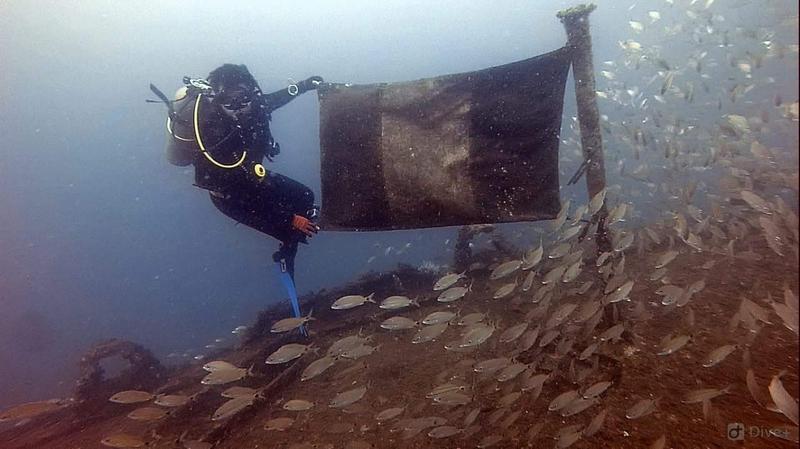 Diver wreck flag